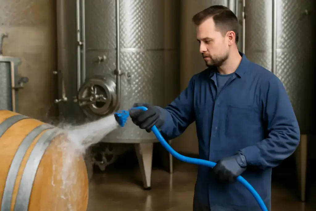 Sistema di igienizzazione attrezzature vinicole: previeni contaminazioni senza fatica